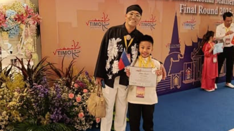 Grade 3 Pupil Zach Collado, nag-uwi ng karangalan sa International Math Olympiad